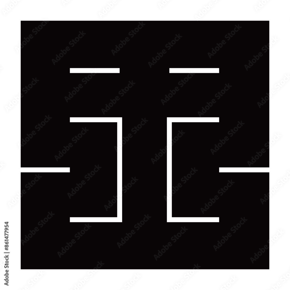 Obraz premium 家紋です。角字という種類です。田の形です。