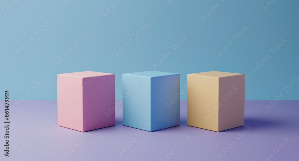 Colorful rectangular blocks on a purple surface Colorful rectangular blocks on a purple surface