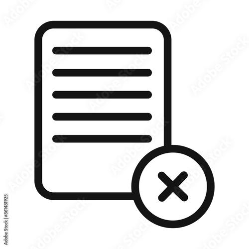 Trash Document Icon Perfect for File Deletion