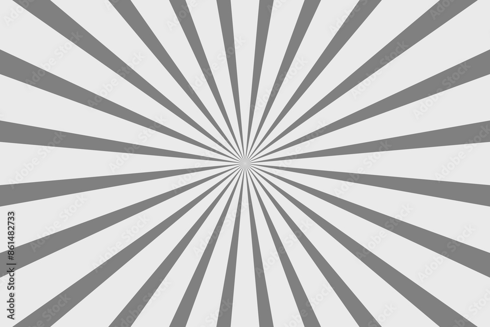 Obraz premium Grey and white sunburst ray pattern background. white and black sun burst gradient wide vector background