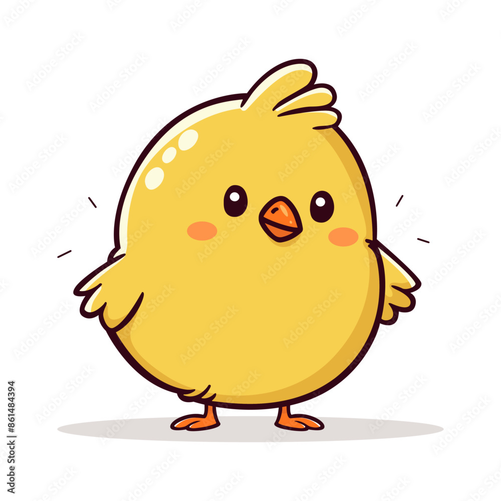 Vector Illustartion of cute yellow little cartoon chick isolated on background. Funny farm bird character, cartoon or comic style art for logo, card, poster, postcard, banner design. Childish. Vector Illustartion of cute yellow little cartoon chick isolated on background. Funny farm bird character, cartoon or comic style art for logo, card, poster, postcard, banner design. Childish.
