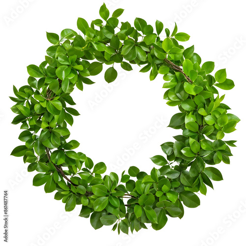 A crown made of green blades of grass nature leaf frame