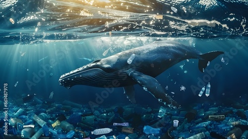 Majestic Blue Whale Swallow...