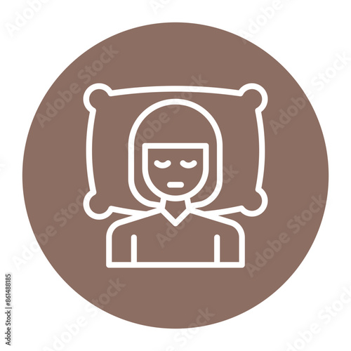 Insomnia icon vector image. Can be used for Burnout.