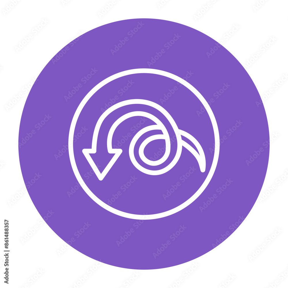 Spiral Down icon vector image. Can be used for Burnout. Spiral Down icon vector image. Can be used for Burnout.