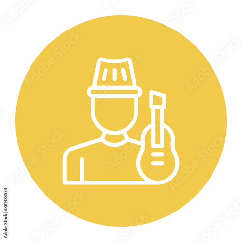 Musician icon vector image. Can be used for Urban Tribes.