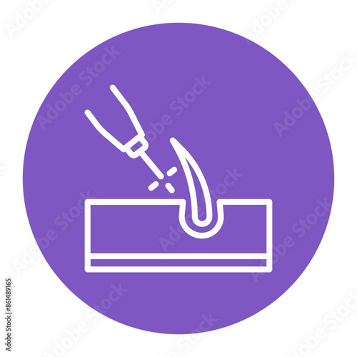 Laser Hair Removal icon vector image. Can be used for Plastic and Cosmetic Surgery.