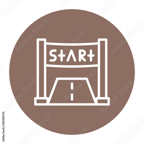 Starting Line icon vector image. Can be used for Marathon.