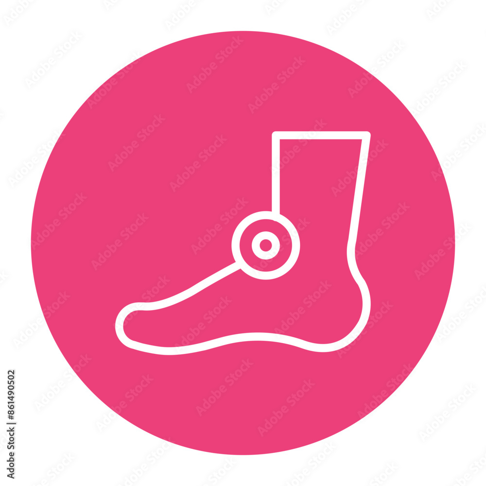 Ankle Pain icon vector image. Can be used for Body Ache. Ankle Pain icon vector image. Can be used for Body Ache.