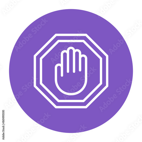 Stop Sign icon vector image. Can be used for Driving School.