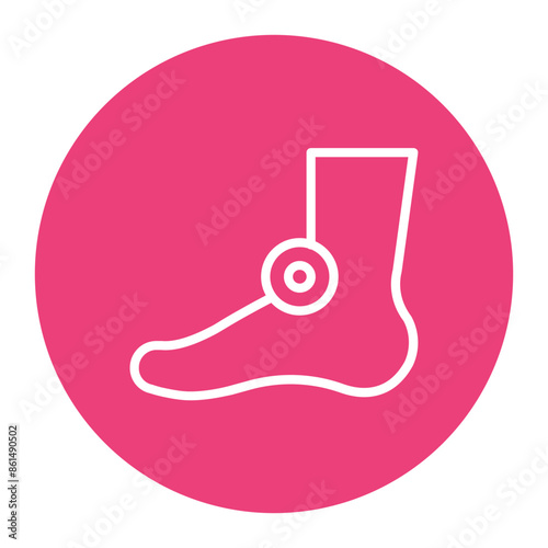 Ankle Pain icon vector image. Can be used for Body Ache.