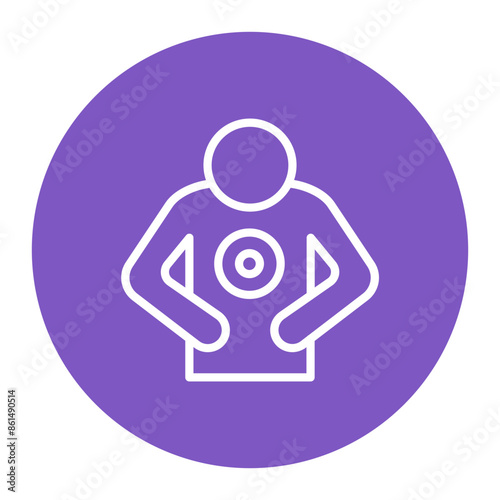 Abdominal Pain icon vector image. Can be used for Body Ache.