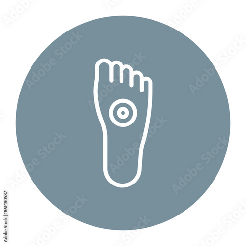 Foot Pain icon vector image. Can be used for Body Ache.