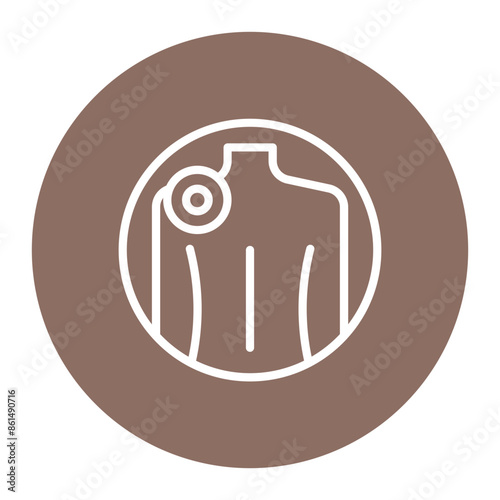 Shoulder Pain icon vector image. Can be used for Body Ache.