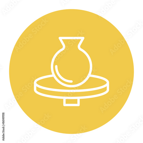 Pottery Wheel icon vector image. Can be used for Crafting.