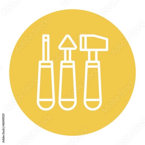 Sculpting Tools icon vector image. Can be used for Crafting.
