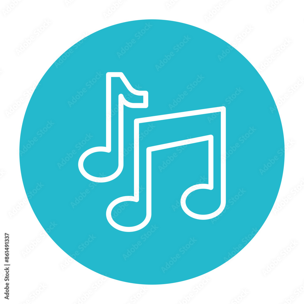 Music Notes icon vector image. Can be used for Rock and Roll. Music Notes icon vector image. Can be used for Rock and Roll.