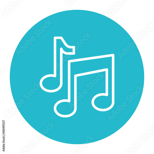 Music Notes icon vector image. Can be used for Rock and Roll.