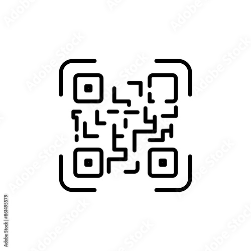 QR Code Icon Ideal for Digital Payments