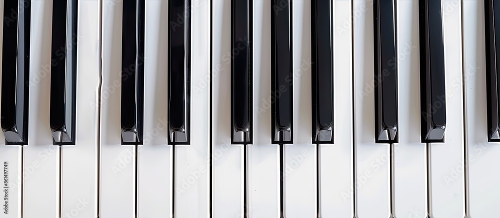 A composition of piano keys and unoccupied white areas for writing text or inserting images, providing ample copy space image. A composition of piano keys and unoccupied white areas for writing text or inserting images, providing ample copy space image.