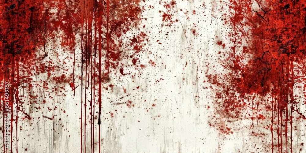 Naklejka premium Blood Splatters on White Background