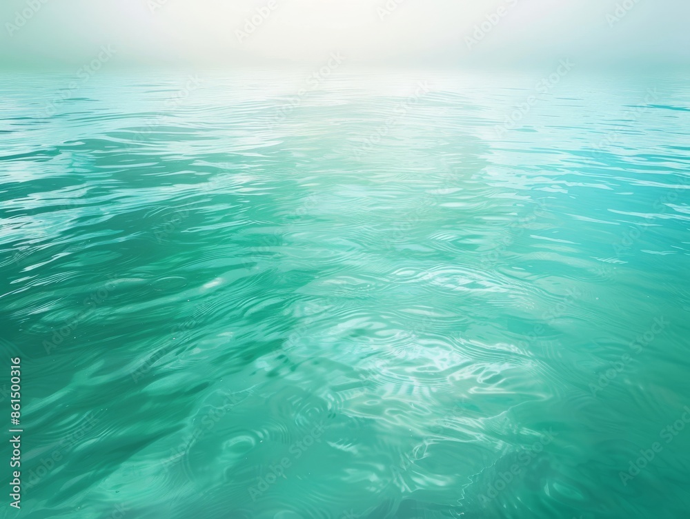 Obraz premium An endless expanse of blue unfolds above and below, sunlit waves dance on the horizon in a breathtaking summer seascape
