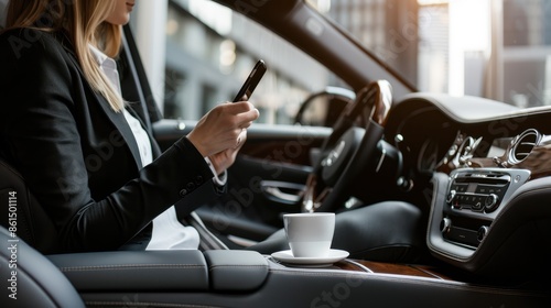 The businesswoman in luxury car © MP Studio