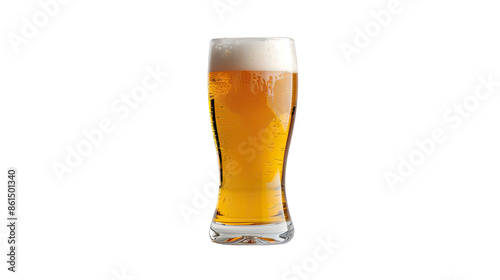 Glass of beer, transparent background PNG
