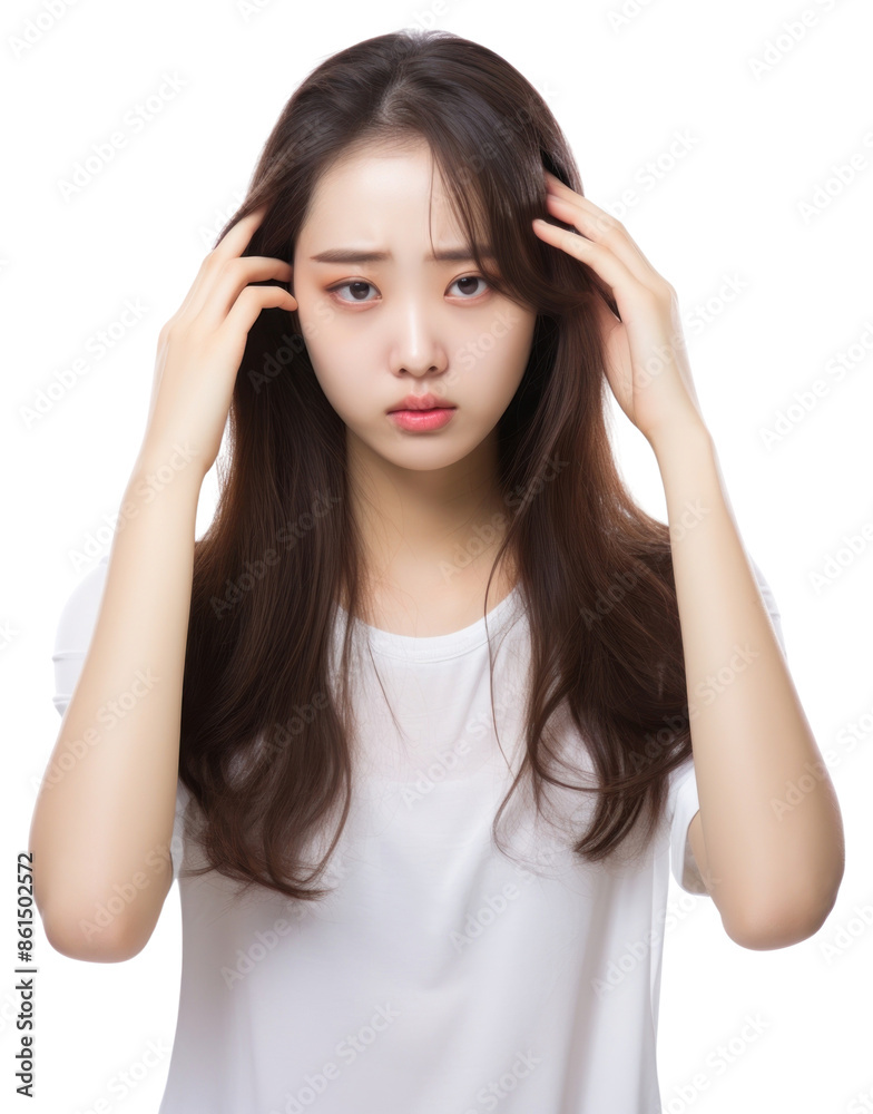PNG Young korean girl portrait photo head. PNG Young korean girl portrait photo head.