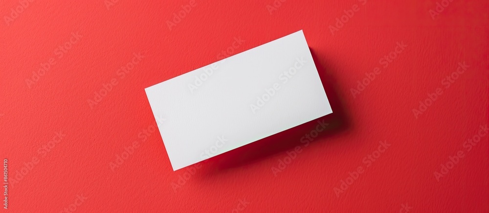 Blank white card with copy space image on red background. Blank white card with copy space image on red background.