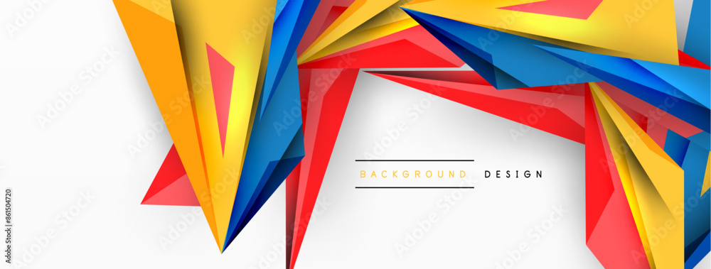 Minimal geometric abstract background. Low poly dynamic triangle design. Trendy techno business template for wallpaper, banner, background or landing Minimal geometric abstract background. Low poly dynamic triangle design. Trendy techno business template for wallpaper, banner, background or landing