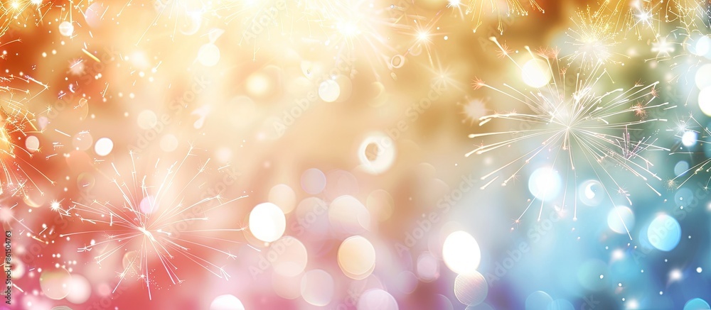 Abstract holiday background with New Year fireworks and copy space image. Abstract holiday background with New Year fireworks and copy space image.