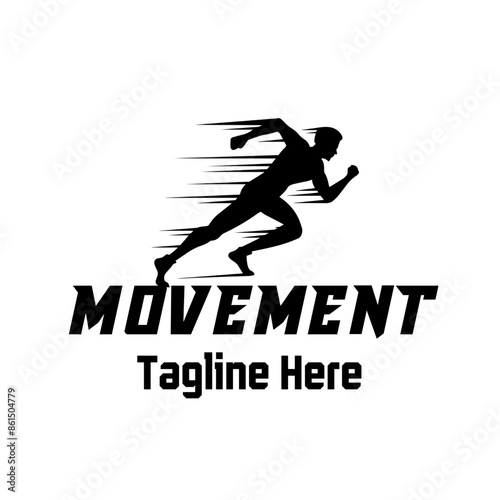 silhouette of a person running