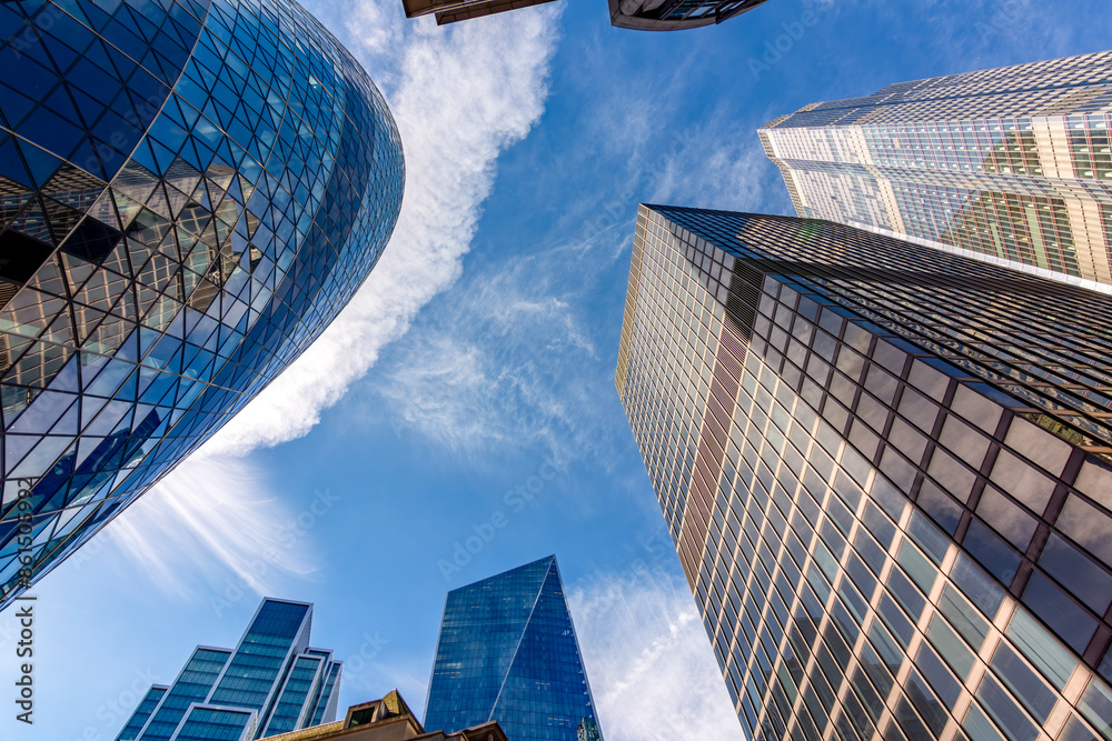Skyscrapers in City of London, UK