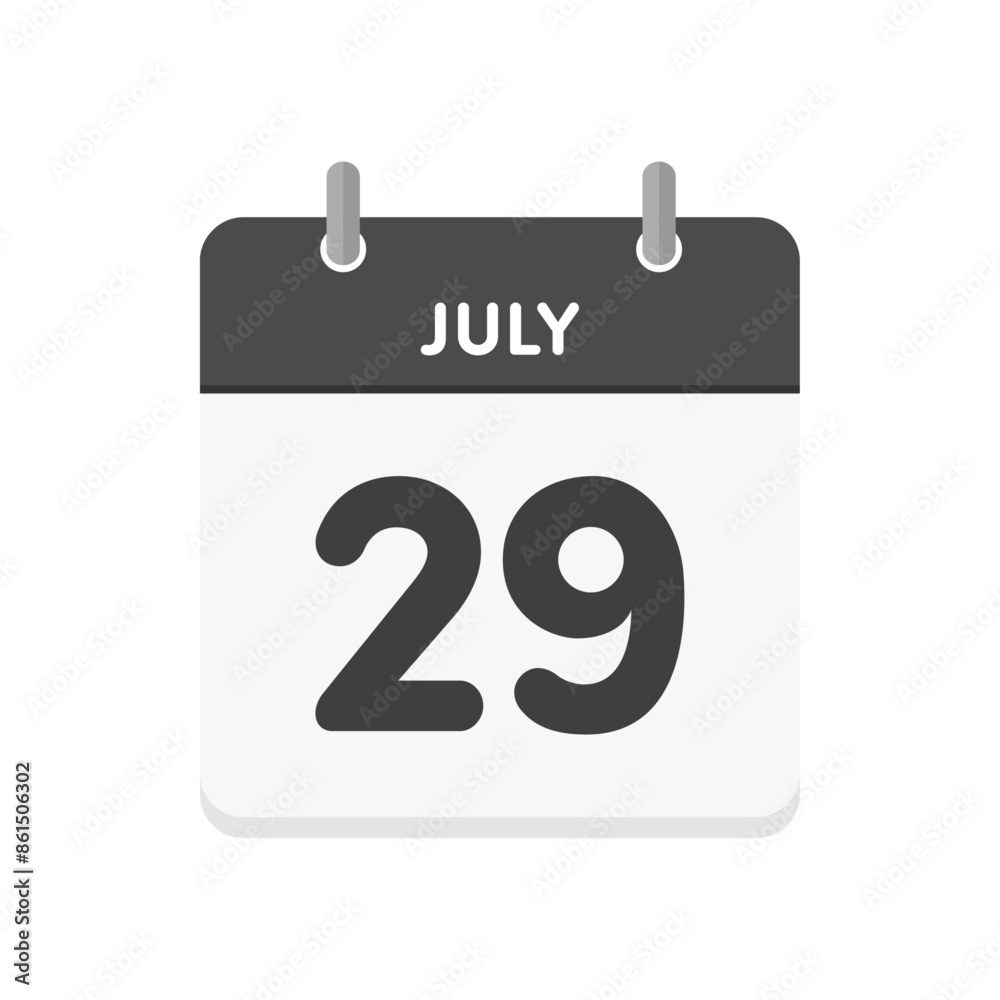 7月29日・july 29の日めくりカレンダーのアイコン - 7/29の日付のシンプルな暦の素材
7月29日・july 29の日めくりカレンダーのアイコン - 7/29の日付のシンプルな暦の素材