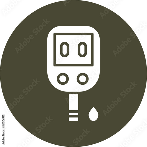 Glucose Meter Vector Glyph Icon