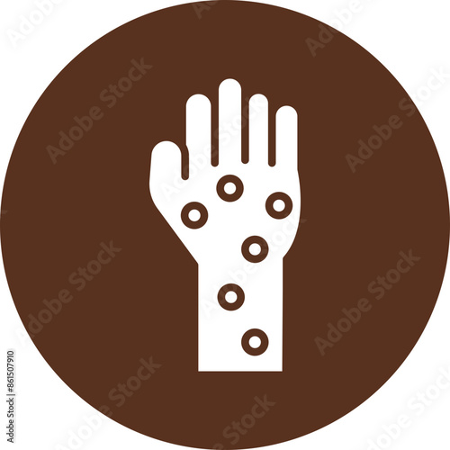 Hand Rash Vector Glyph Icon