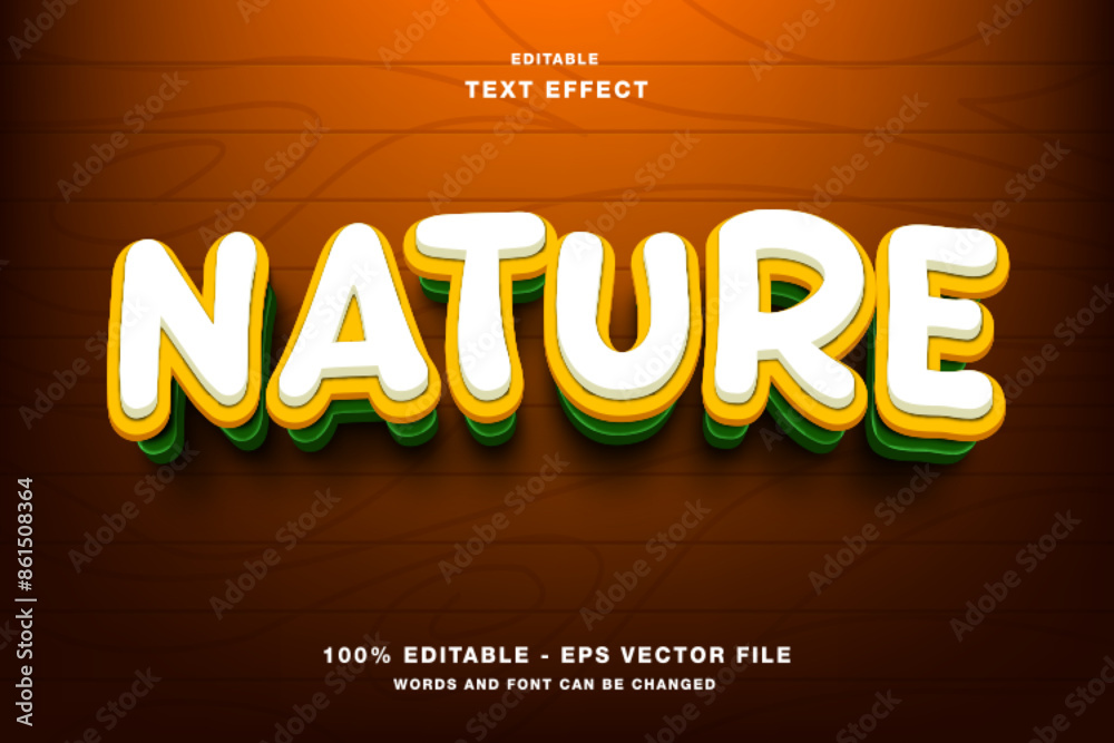 Nature Editable Text effect 3d Template Style Nature Editable Text effect 3d Template Style