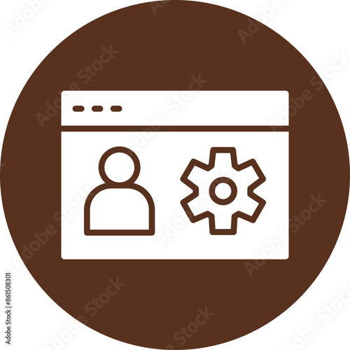 User Role Vector Glyph Icon