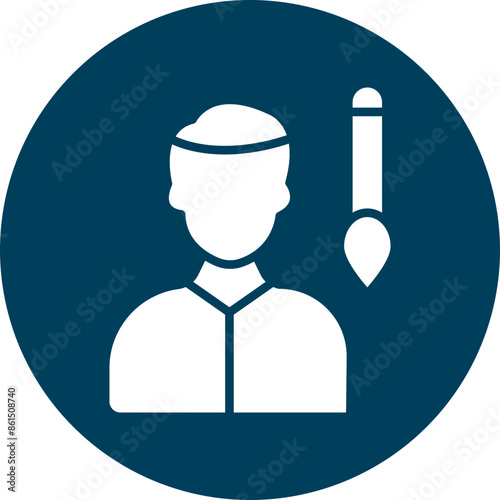 Artist Vector Glyph Icon