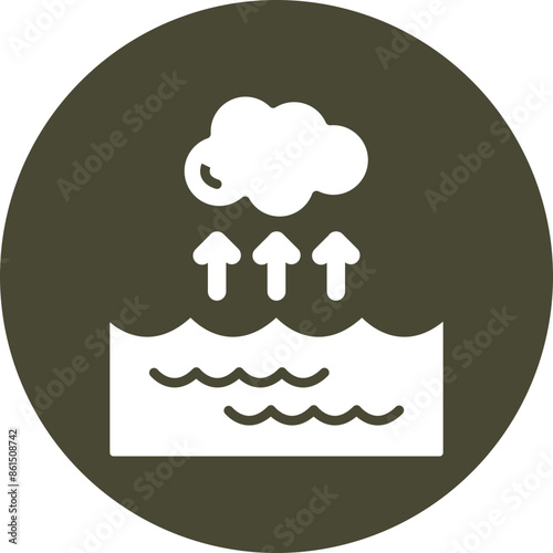Water Vapor Vector Glyph Icon
