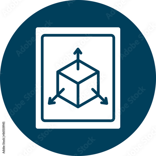 Three Dimensional Glyph Icon