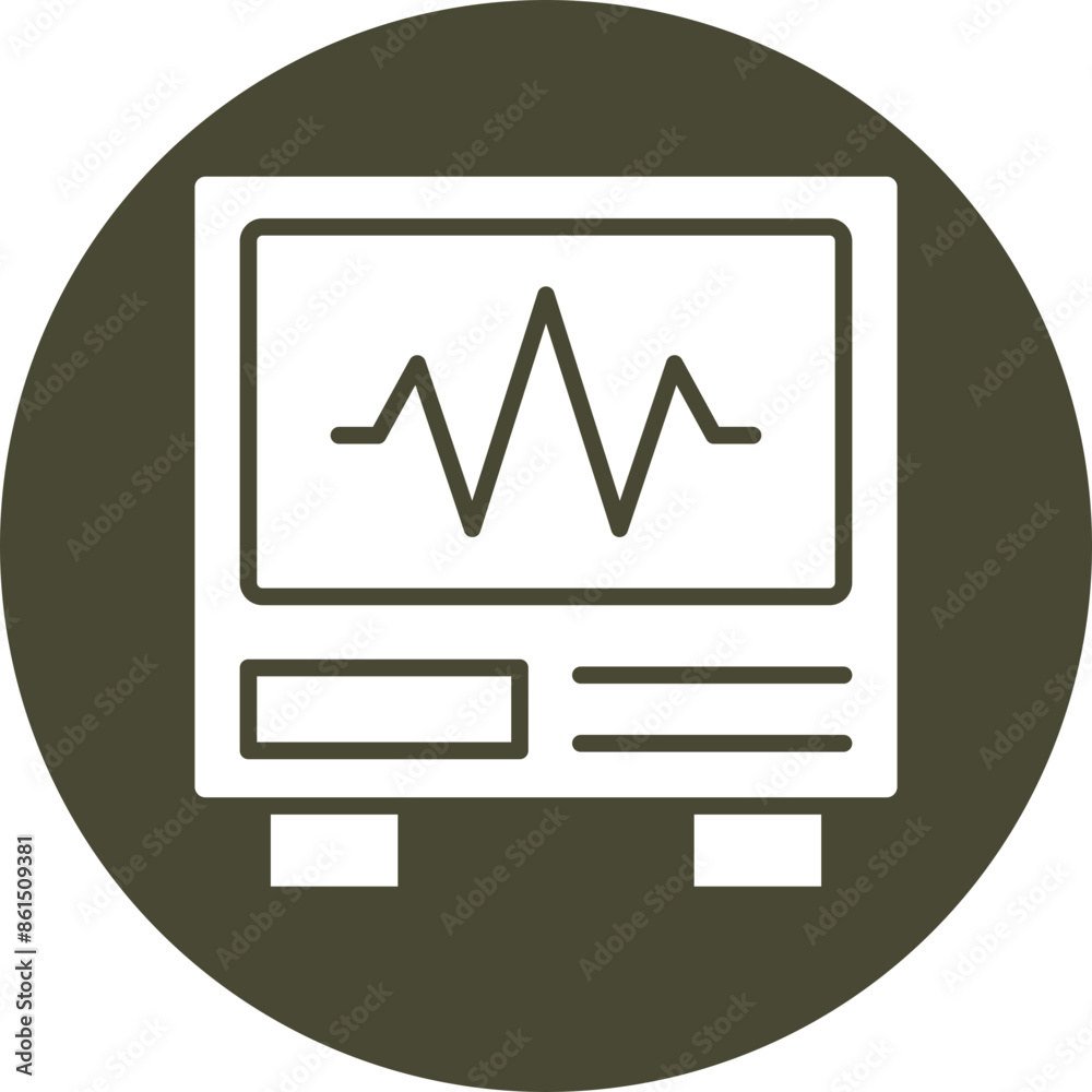 Earthquake Monitor Glyph Icon Earthquake Monitor Glyph Icon