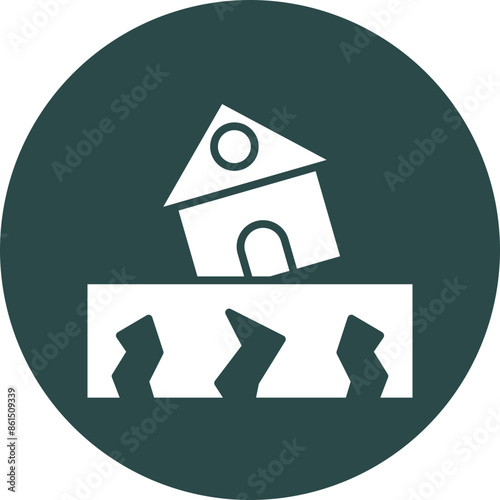 Earthquake Glyph Icon