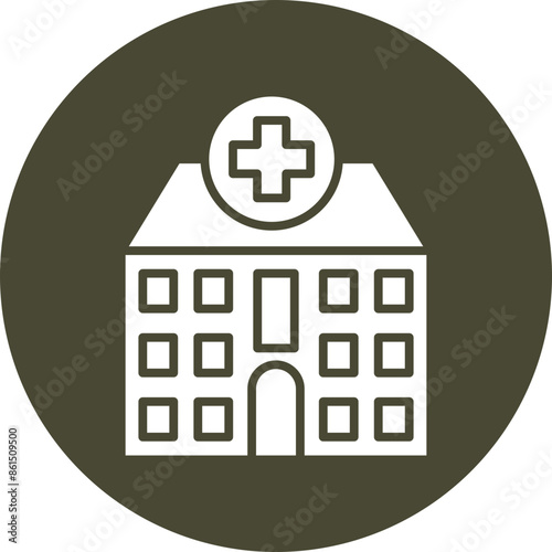 Hospital Glyph Icon