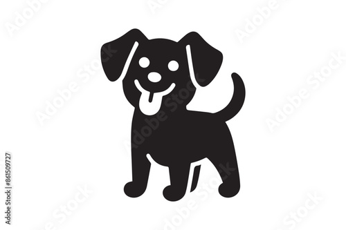dog silhouette vector illustration, animal illustrations artwork and design