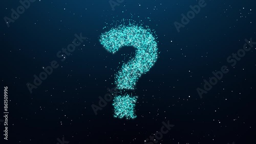 Question mark on black background
