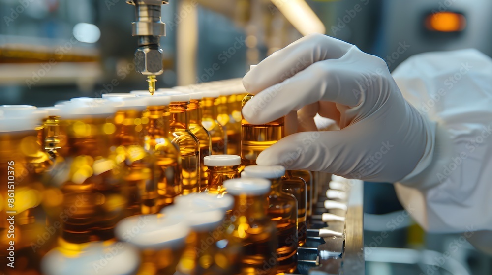 Quality control is carried out in the selection of vaccine or drug bottles in the pharmaceutical industry. Pharmacist quality control. Health and healthcare concept. Artificial intelligence. Quality control is carried out in the selection of vaccine or drug bottles in the pharmaceutical industry. Pharmacist quality control. Health and healthcare concept. Artificial intelligence.