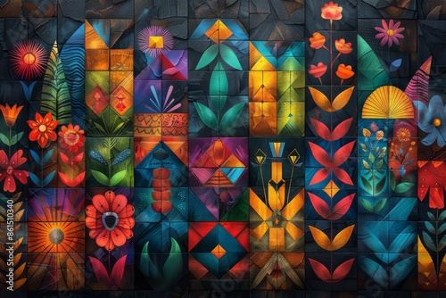 abstract background in colors and patterns for Hispanic Heritage Month