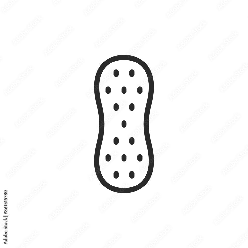Daily panty liner, linear style icon. feminine hygiene product for daily use. Editable stroke width Daily panty liner, linear style icon. feminine hygiene product for daily use. Editable stroke width